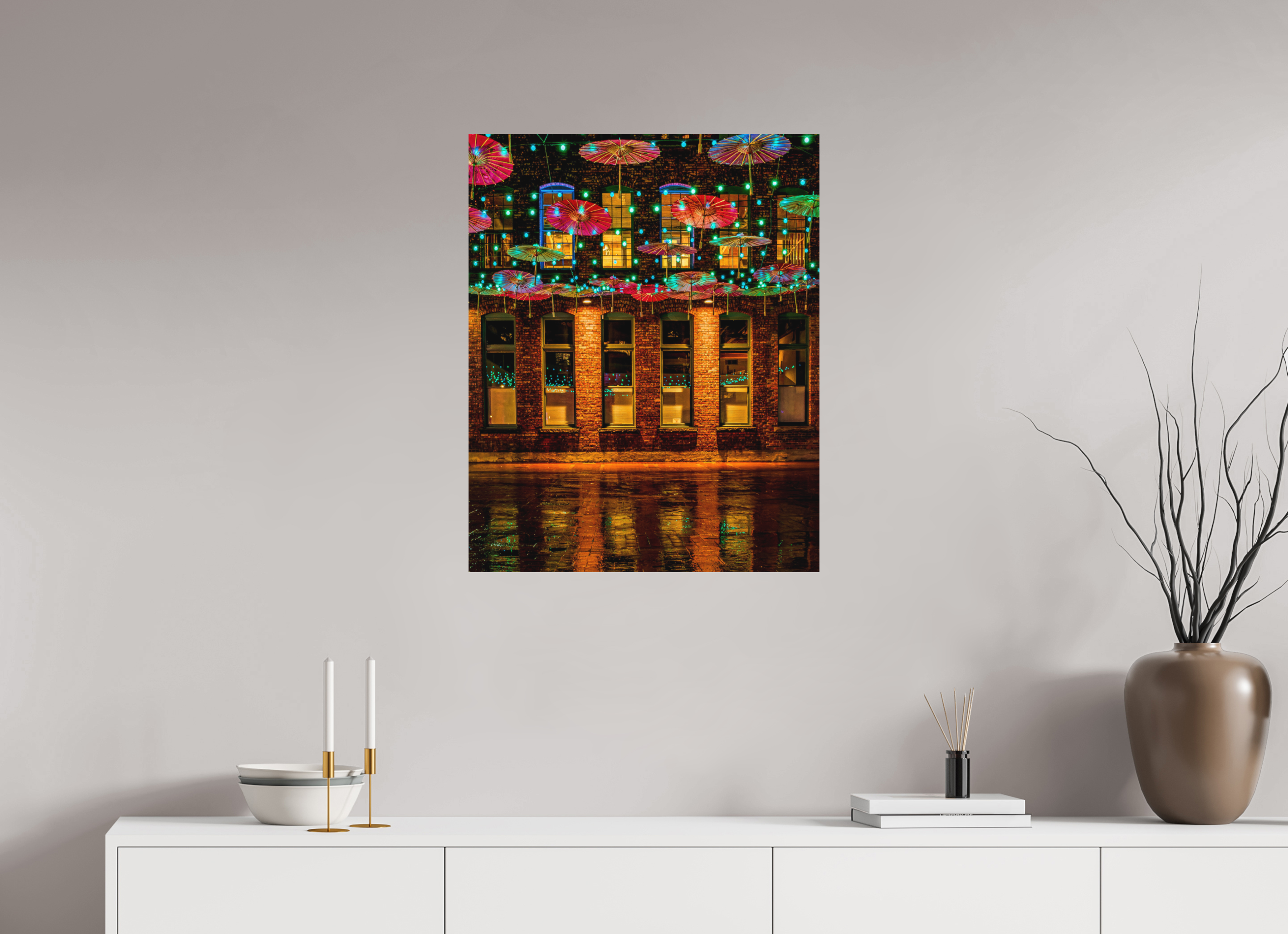 60 x 75 cm, Direct Print on Aluminum Dibond Vancity Umbrellas on Aluminum DiBond