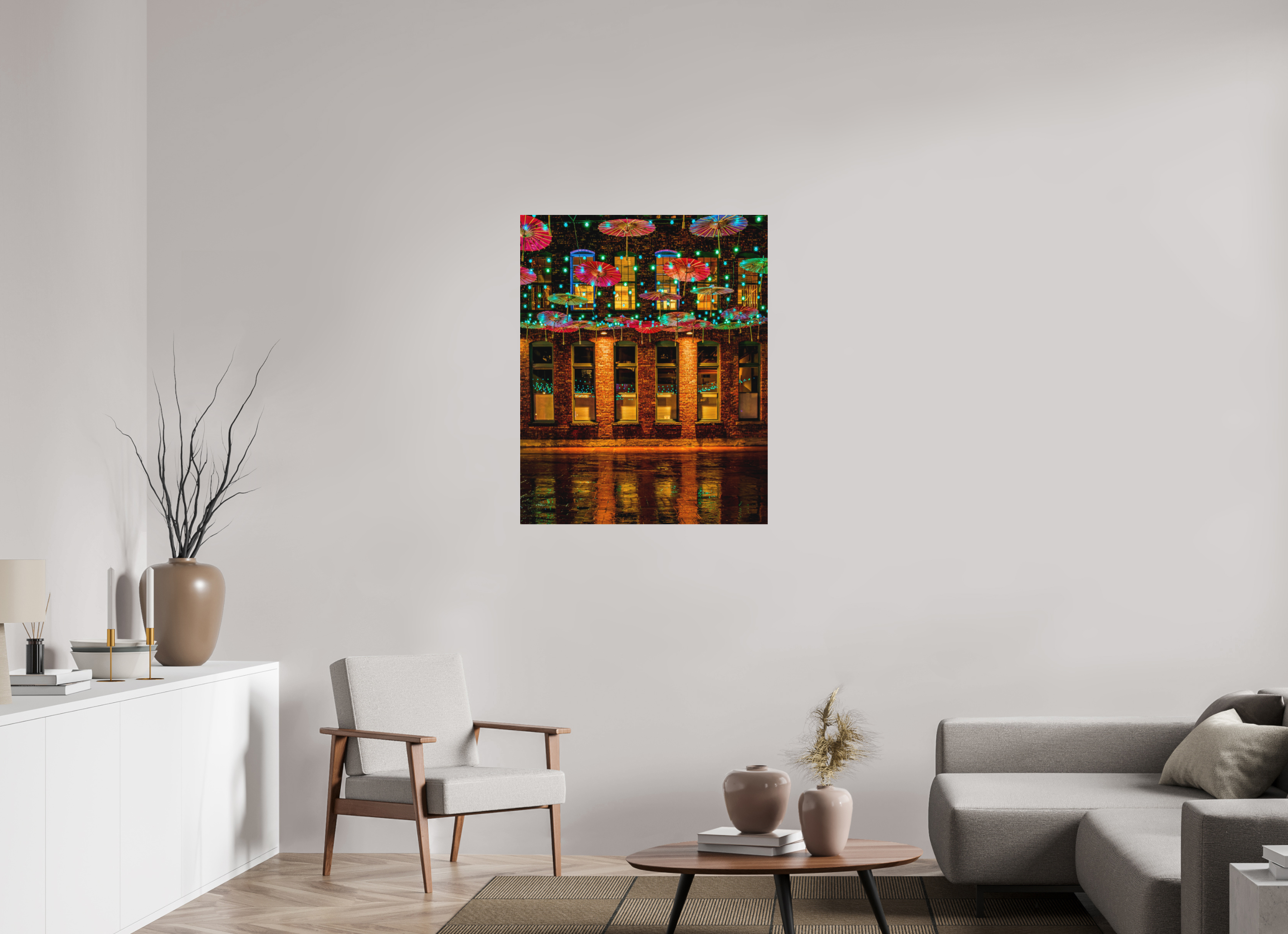 80 x 100 cm, Direct Print on Aluminum Dibond Vancity Umbrellas on Aluminum DiBond