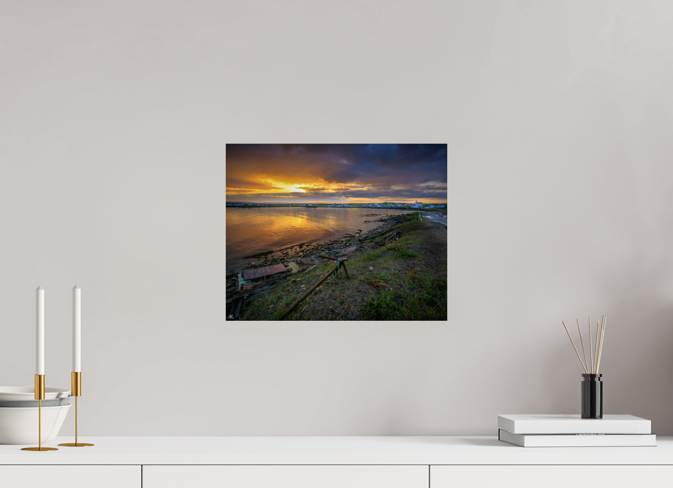 37.5 x 30 cm, Print - Fuji Crystal Archive East coast Sunset