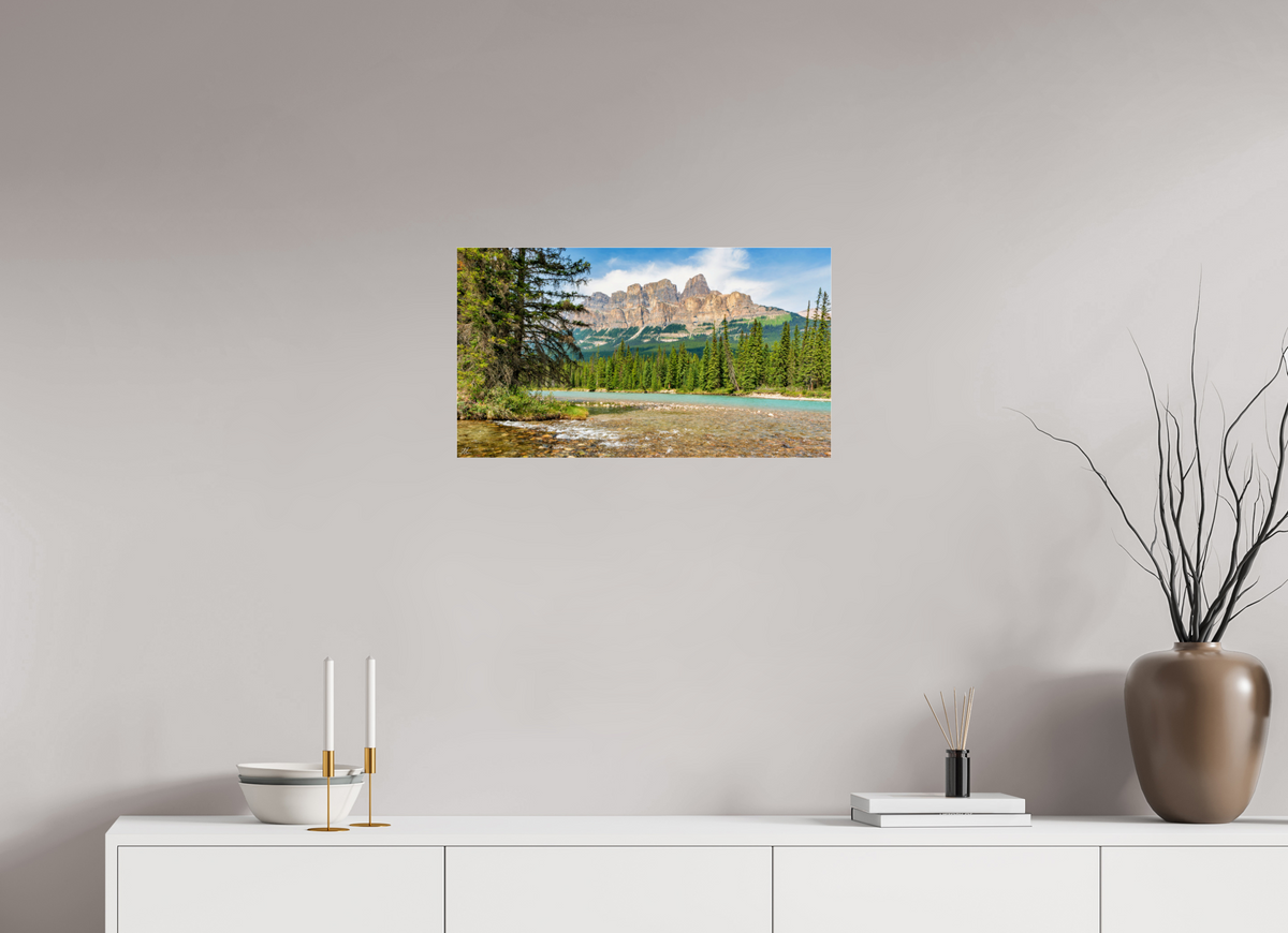 64 x 36 cm, Photo Print Under Acrylic Glass Summer at the Castle
