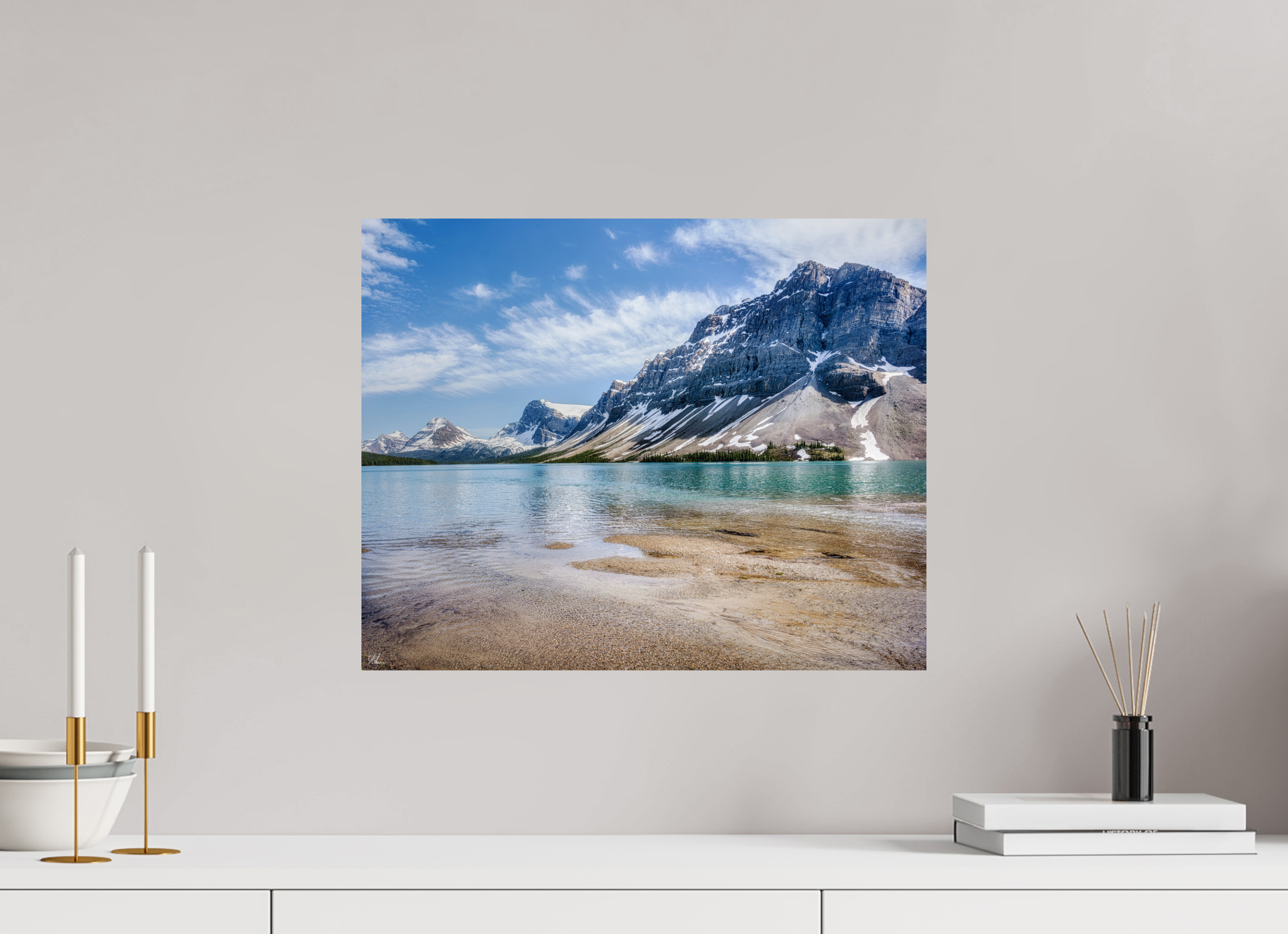 50 x 40 cm, Print - Fuji Crystal Archive Bow Lake Summer Sands - Bow Lake, Banff National Park, Alberta Canada