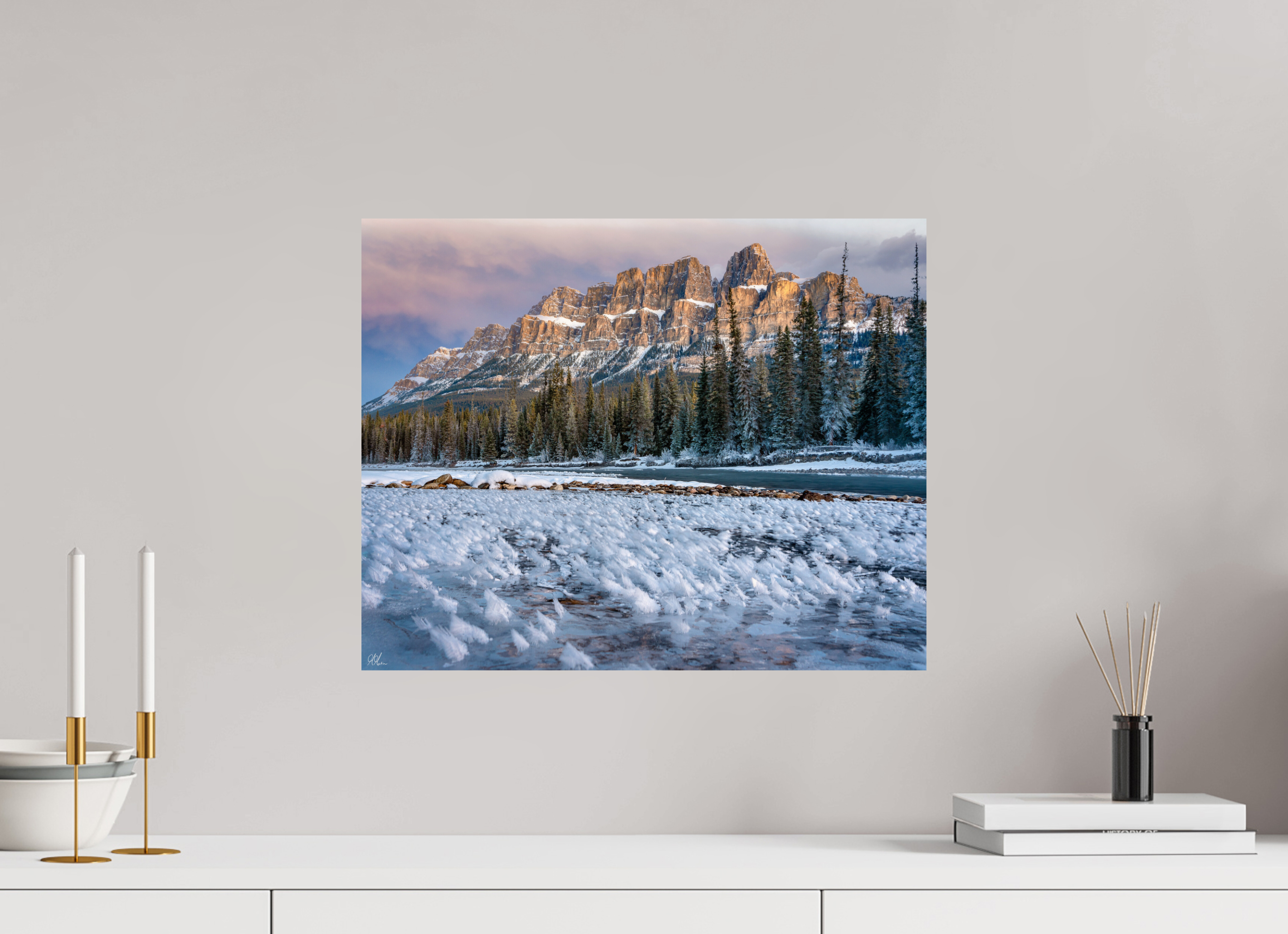 50 x 40 cm, Print - Fuji Crystal Archive Ice Shards at Castle Mountain