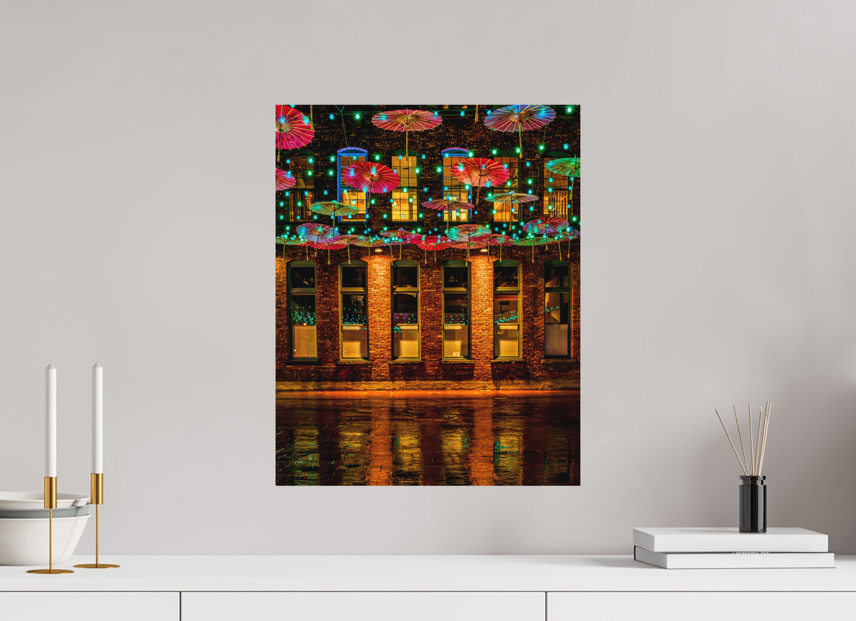 40 x 50 cm, Direct Print on Aluminum Dibond Vancity Umbrellas on Aluminum DiBond