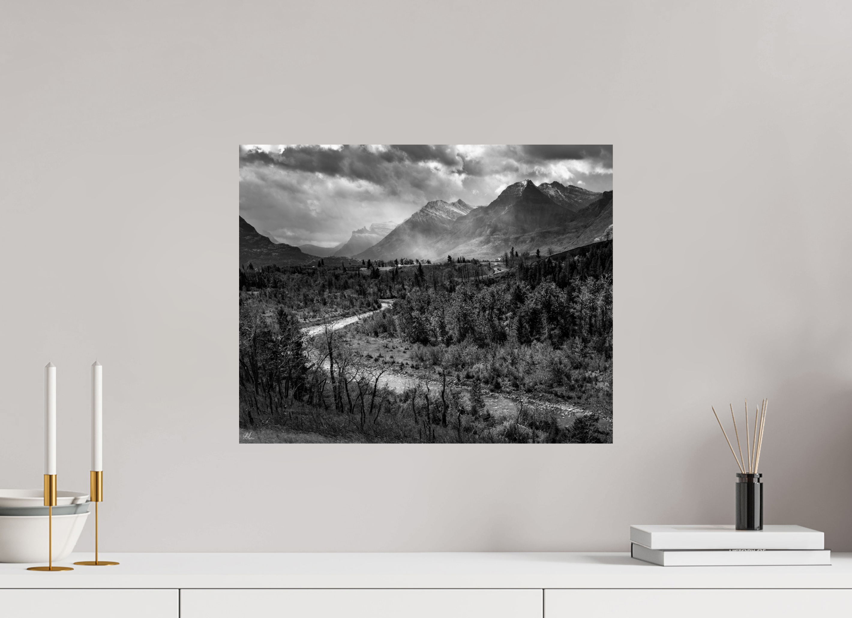 50 x 40 cm, Print - Fuji Crystal Archive Stormlight over Waterton