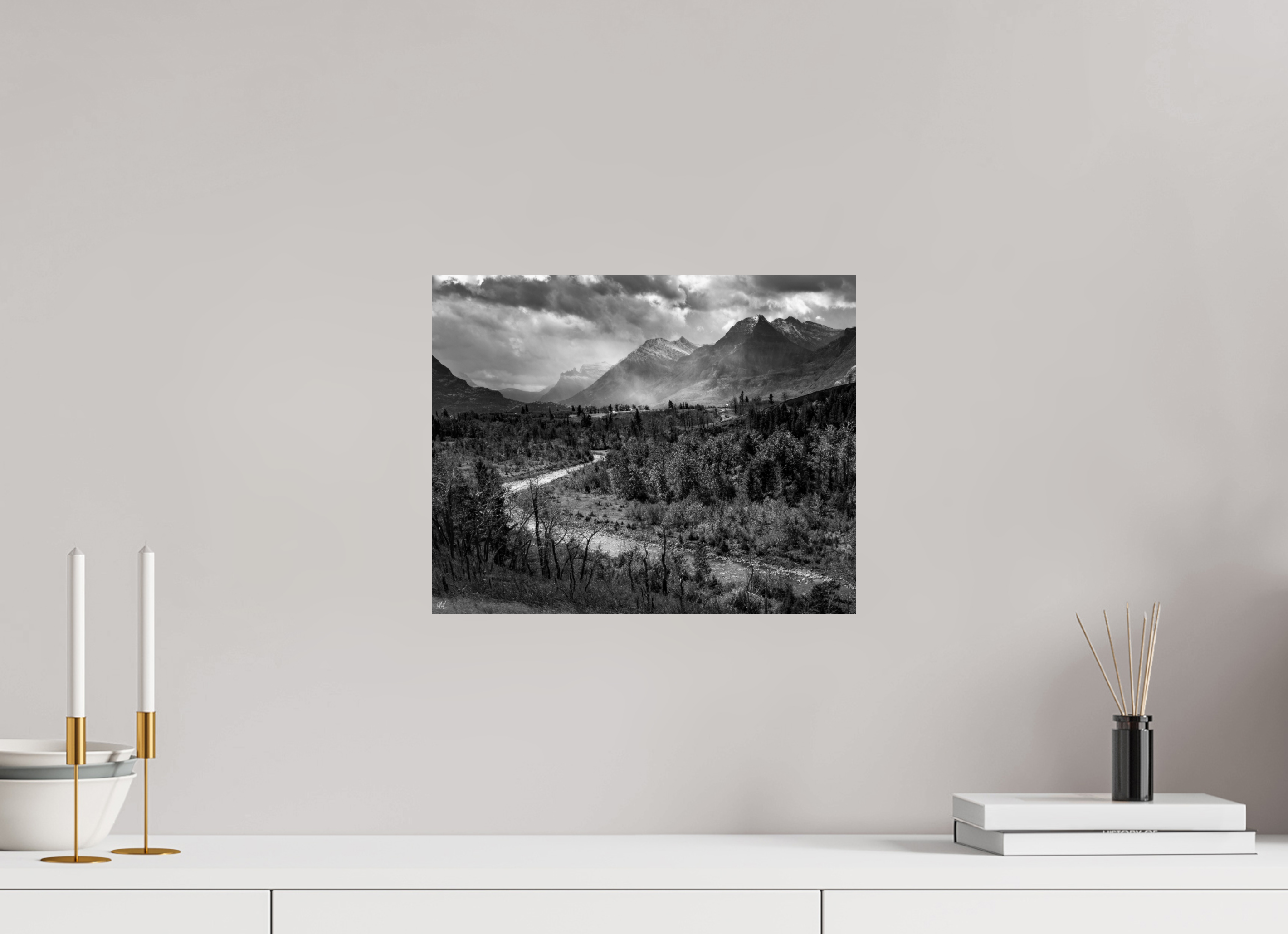 37.5 x 30 cm, Print - Fuji Crystal Archive Stormlight over Waterton